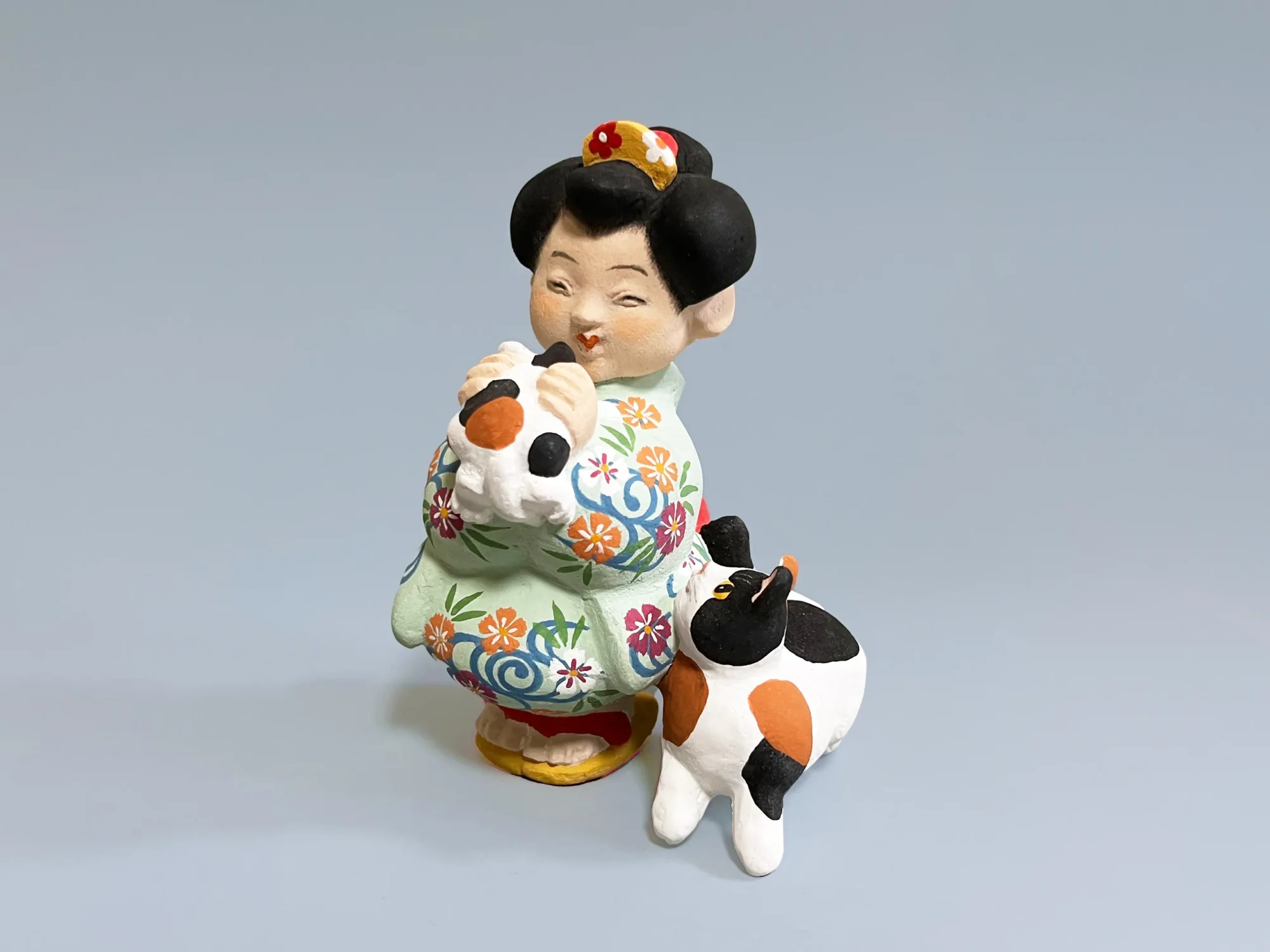 舞妓と猫・子猫
