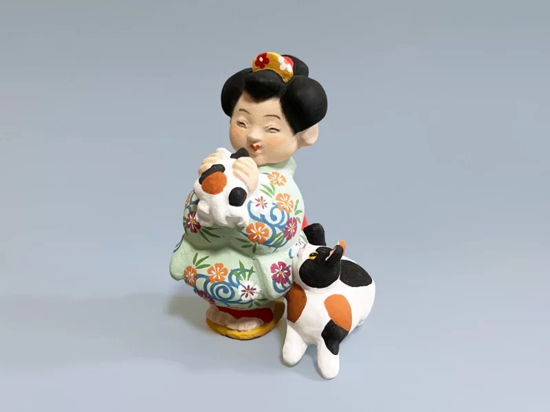 舞妓と猫・子猫