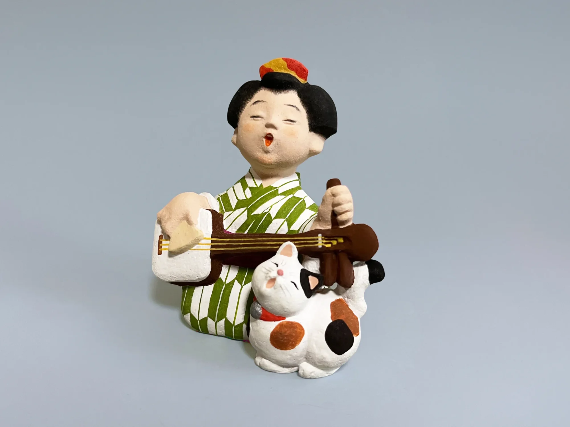 舞妓と猫・三味線
