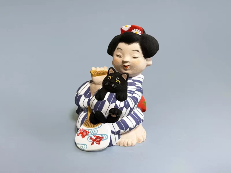 舞妓と猫・櫛