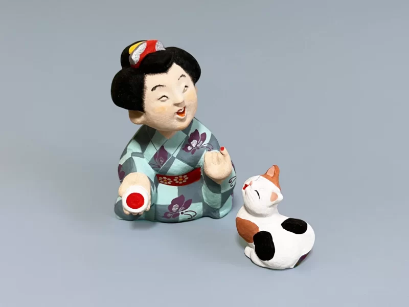 舞妓と猫・紅